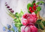 " Цветы в вазе " (Эскиз стенной росписи?)