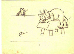 "Мышка и котёнок" 8 рисунков