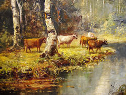 "Осенний пейзаж с коровами"
